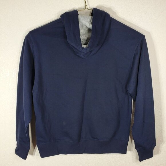 Champion Mens Navy Blue Powerblend Fleece Hoodie Sweatshirt Large - Picture 2 of 5